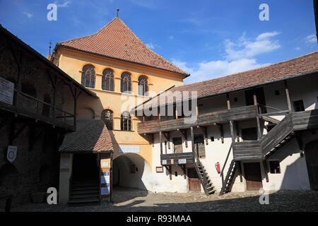 Tartlau église fortifiée, la plus grande église château en Transylvanie, l'UNESCO Patrimoine Culturel Mondial, Prejmer Banque D'Images