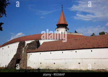 Tartlau église fortifiée, la plus grande église château en Transylvanie, l'UNESCO Patrimoine Culturel Mondial, Prejmer Banque D'Images