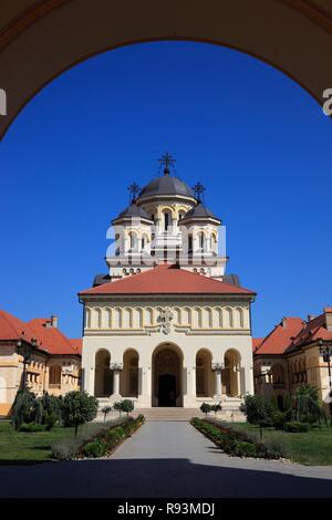 La Cathédrale de couronnement, Alba Iulia, Alba, Transylvanie, Roumanie Banque D'Images