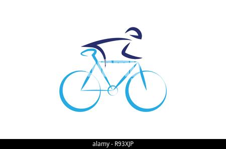 Logo vélo Cycle, Illustration de Vecteur