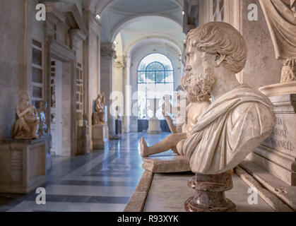 Bustes romains, Palazzo Nuovo, les musées du Capitole, Rome, Latium, Italie Banque D'Images