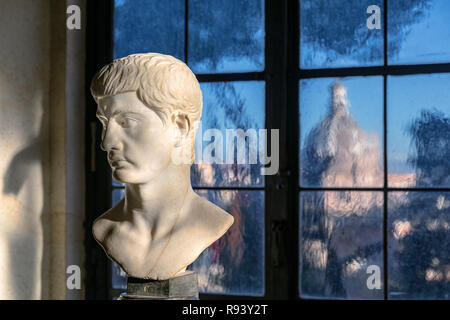 Buste romain, Palazzo Nuovo, les musées du Capitole, Rome, Latium, Italie Banque D'Images