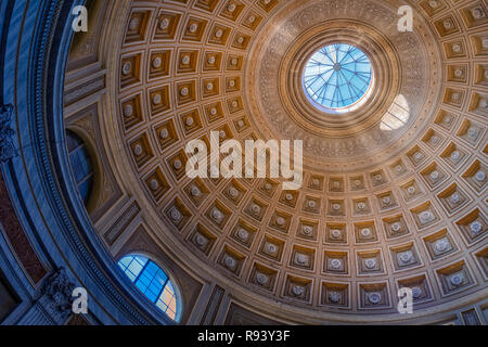Plafond à caissons de la Sala Rotonda, Roud Hall, Musées du Vatican, Vatican, Rome, Latium, Italie Banque D'Images