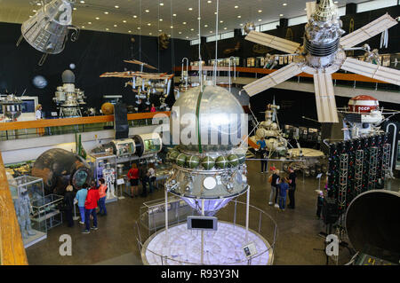 Kaluga, Russie, le 17 septembre 2017 : Intérieur de l'astronautique Musée dans la ville de Kaluga. Banque D'Images