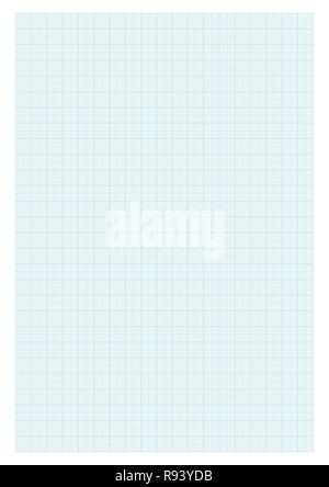 Le format A4 papier millimétré blue Illustration de Vecteur