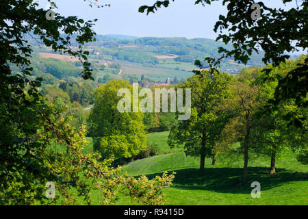 Paysage de la Flandre française vue depuis la petite colline "Mont des Cats" (nord de France) Banque D'Images