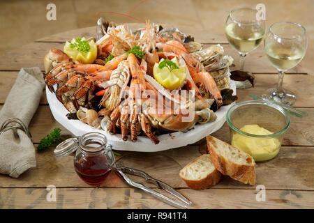 Plateau de fruits de mer *** *** légende locale Banque D'Images