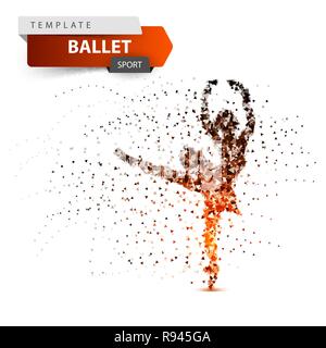 Ballet, danse, sport girl illustration. Illustration de Vecteur