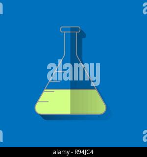 Chemistry flask icon. Science technology. flat design for chemistry, laboratory, science, biotechnology concepts. Medicine symbol. Illustration de Vecteur