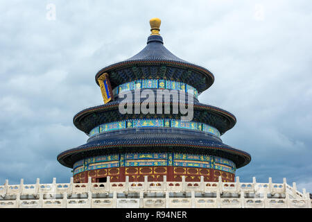 Le Temple du Ciel, la salle de prière pour les bonnes récoltes, Beijing, Chine Banque D'Images