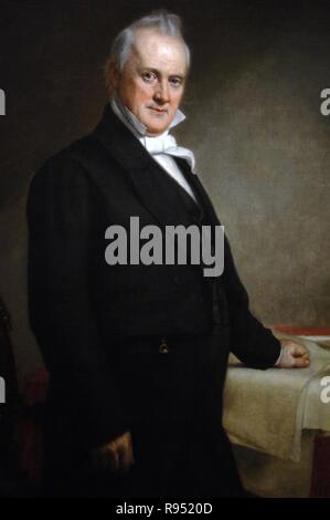 James Buchanan (1791-1868). Homme politique américain. 15e président des États-Unis (1857-1861). Portrait (1859) par George Peter Alexander Healy (1813-1894). National Portrait Gallery. Washington D.C. United States. Banque D'Images