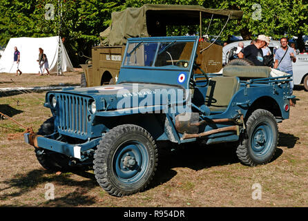 Jeep de la Marine américaine, American Festival à Luynes, Indre-et-Loire, Touraine, Center-Val-de-Loire, France, Europe Banque D'Images