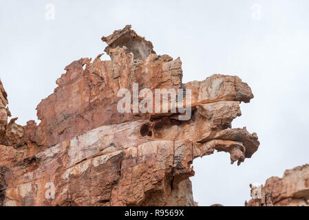 Rock formations à Truitjieskraal dans le Cederberg Montagnes de la Province du Cap Occidental Banque D'Images