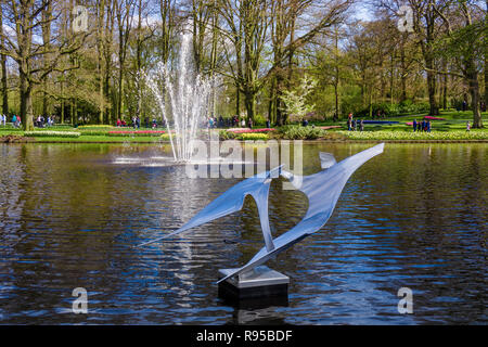 KEUKENHOF, lisse, Pays-Bas - 18 Avril 2016 : le parc de Keukenhof en région d'Amsterdam, Pays-Bas. Fleur de printemps dans le Keukenhof Banque D'Images