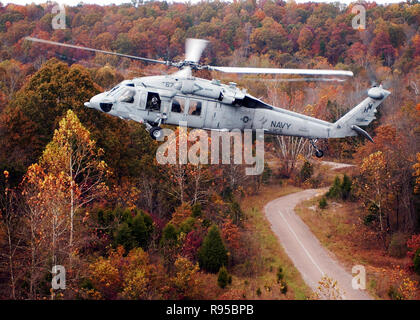 Un hélicoptère MH-60S Knighthawk vole au-dessus de Fort Knox, Ky.. DoD photo de Maître de 1re classe Steven Harbour, U.S. Navy Banque D'Images