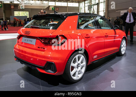 PARIS - Oct 3, 2018 : Audi A1 30 TFSI voiture présentée au Mondial de Paris. Banque D'Images