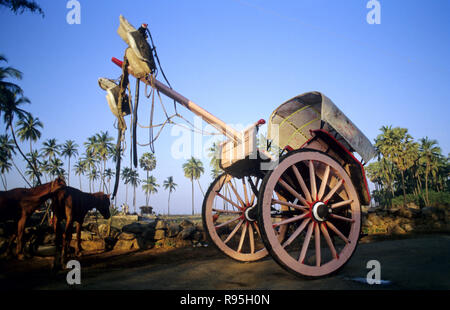 Panier cheval Cheval de chariot, l'Inde, Banque D'Images