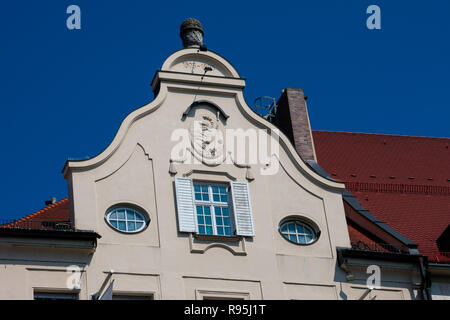 Munich, Allemagne. 21 août, 2018. La façade de l'immeuble ancien Banque D'Images