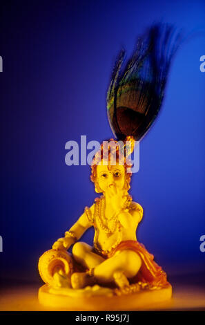 Statue de Bal Krishna, Janmashtami, anniversaire de Dieu Krishna, Inde, Asie Banque D'Images