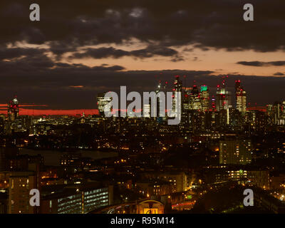 London Skyline at night Banque D'Images