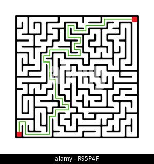 L'élément de conception de forme de labyrinthe Illustration de Vecteur