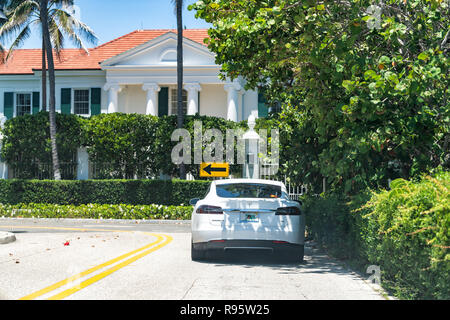 Palm Beach, USA - 9 mai 2018 : Mar-a-Lago Architecture, bâtiment de ressource, résidence présidentielle de Donald J Trump, président américain en Floride avec Banque D'Images