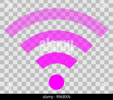 Icône Symbole Wifi - violet transparent simple, isolée - vector illustration Illustration de Vecteur
