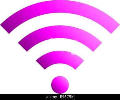 Icône Symbole Wifi - purple gradient simple, isolée - vector illustration Illustration de Vecteur