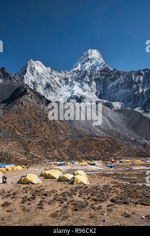 L'Ama Dablam Camp de Base Everest, Népal, région Banque D'Images