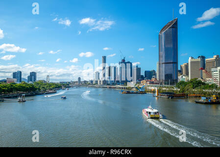 L'horizon de Brisbane, capitale du Queensland, Australie Banque D'Images