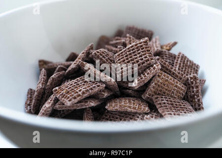 Close up of Coco Shreddies dans un bol Banque D'Images