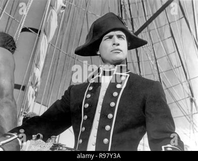 Titre original : MUTINERIE SUR LE BOUNTY. Titre en anglais : MUTINERIE SUR LE BOUNTY. Année : 1962. Réalisateur : LEWIS MILESTONE. Stars : Marlon Brando. Credit : Metro Goldwyn Mayer / Album Banque D'Images