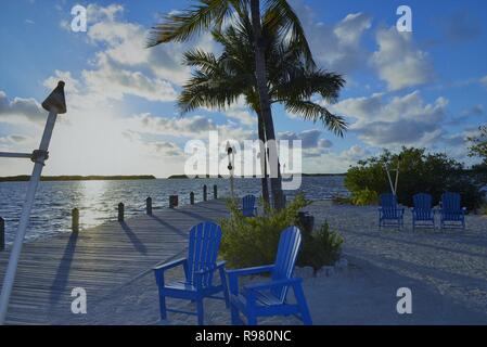 Côté océan plage vue dans les Florida Keys Banque D'Images