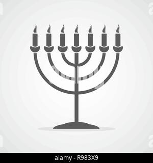 Hanukkah Menorah icône. Vector illustration. Hanukkah Menorah dans télévision style. Illustration de Vecteur