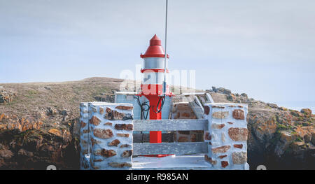 Le sémaphore à l'entrée du port de la Meule sur l'île d'Yeu Banque D'Images