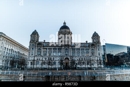 Vue du centre de Liverpool du bord de l'édifice, Royaume-Uni Banque D'Images