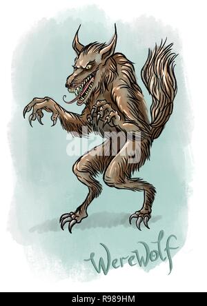 Illustration de loup-garou Banque D'Images