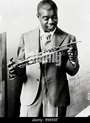 Louis Armstrong, trompetista y cantante estadounidense de jazz. Chicago, 1931. Banque D'Images