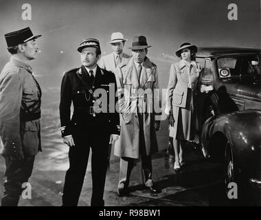 Titre original : CASABLANCA. Titre en anglais : CASABLANCA. Année : 1942. Réalisateur : Michael Curtiz. Stars : Humphrey Bogart, CLAUDE RAINS, Ingrid Bergman, PAUL HENREID. Credit : Warner Brothers / Album Banque D'Images