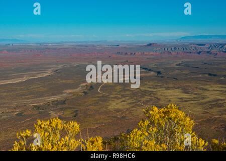 L'Utah, Mexican Hat, Vallée des Dieux de Moki Dugway Banque D'Images
