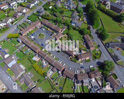 Ma banlieue locales du ciel. Downpatrick (Irlande du Nord - (de l'Irlandais : Dún Pádraig, signifiant 'Patrick dans son fief') Banque D'Images