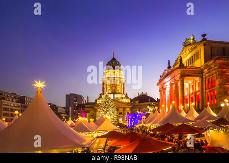 Berlin, marché Gendarmen, Marché de Noël, Allemagne Banque D'Images