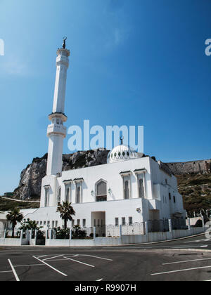 Mosquée du Gardien des deux saintes mosquées à Gibraltar Banque D'Images