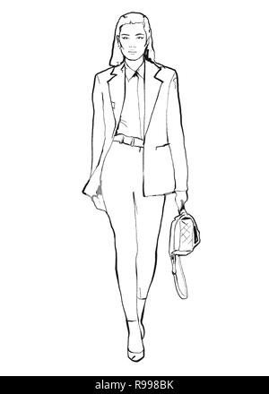 Fashion girl ink Banque D'Images