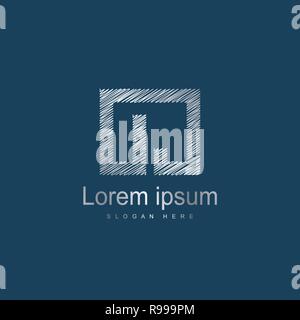 Lettre initiale JO Modèle logo Vector Design. Logo lettre d'argent Illustration de Vecteur