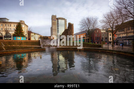 La Place du Château de Swansea Banque D'Images