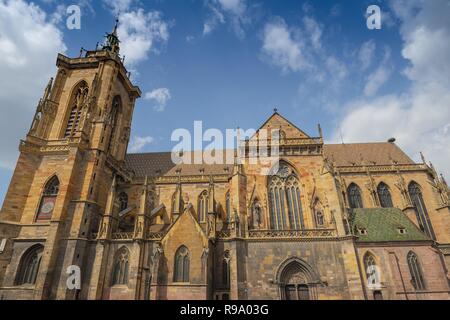 L'Eglise Saint Martin (St. Martin) église Église Catholique Romaine situé à Colmar, Haut Rhin, France. Banque D'Images