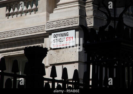 Londres, Angleterre - le 15 juillet 2018. Inscrivez-vous Downing Street, Westminster, Londres. Londres, Angleterre, le 15 juillet 2018. Banque D'Images