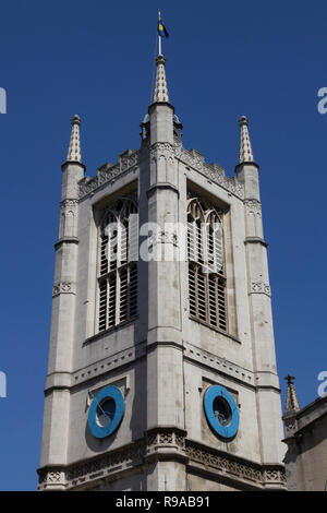 Londres, Angleterre - le 15 juillet 2018. Tour de l'horloge de Saint Margaret's Church, l'abbaye de Westminster, Londres, Angleterre, le 15 juillet 2018. Banque D'Images