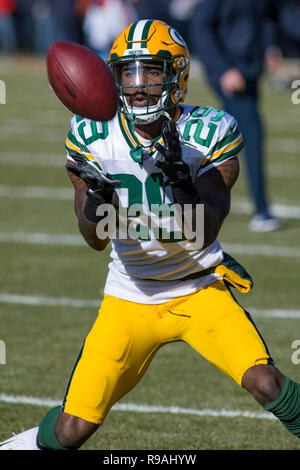 Chicago, Illinois, USA. Dec 16, 2018. - Packers # 29 Kentrell Brice en action avant le match de la NFL entre les Packers de Green Bay et les ours de Chicago à Soldier Field, à Chicago, IL. Photographe : Mike Wulf Crédit : csm/Alamy Live News Banque D'Images